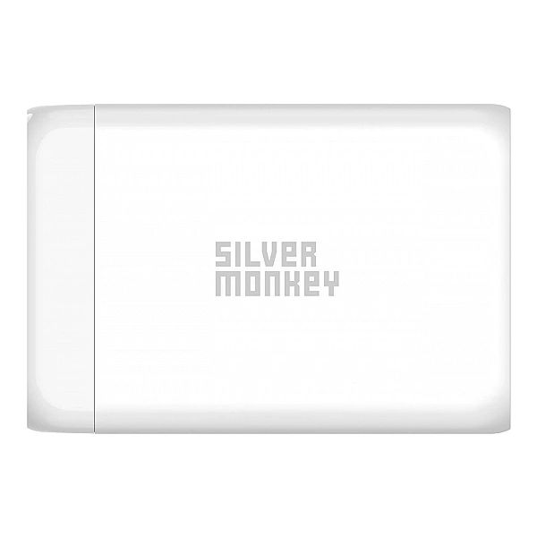 Ładowarka GaN Silver Monkey SMA152, 130W 3xUSB-C PD USB-A QC 3.0 z odł