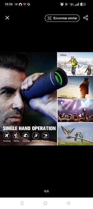 Monocular novo em folha