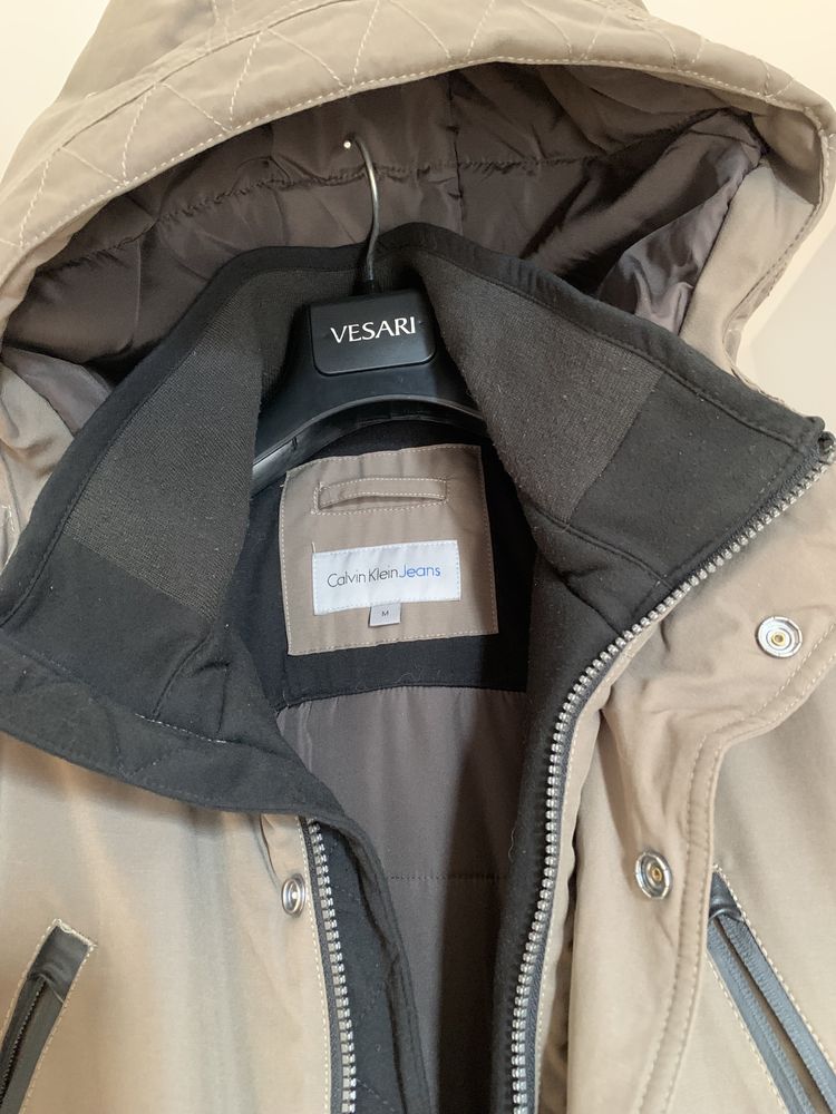 Kurka zimowa parka Calvin Klein khaki rozm M super stan