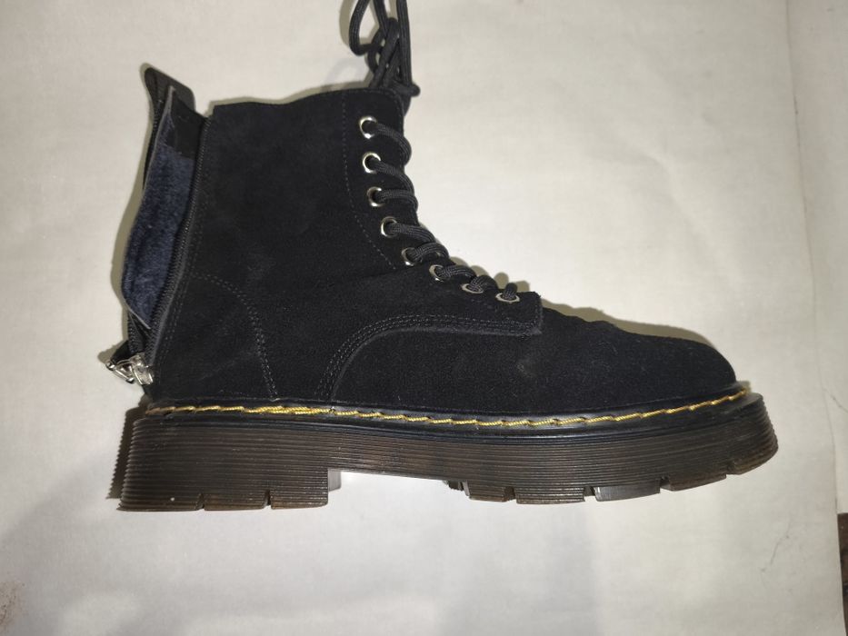 Зимові жіночі черевики з натуральної замші, розмір 37