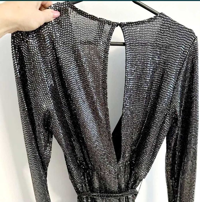 Kombinezon błyszczący brokatowy M-L