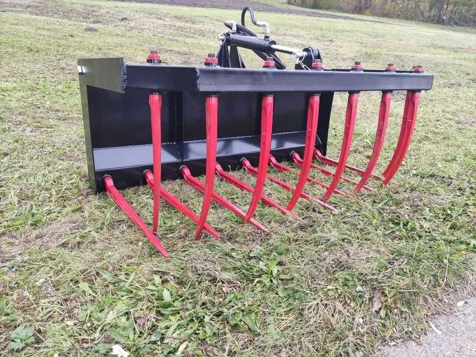 Wytrzymały krokodyl hydrauliczny 1-siłownikowy  obornika pryzm siana