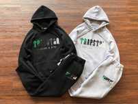 Dres Trapstar Bluza Z Kapturem i Dresy Czarne/Szare