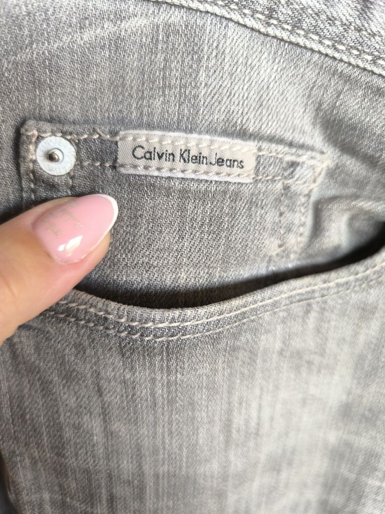 R.34 Calvin Klein Jeans spodnie jeansowe męskie szare klasyczne