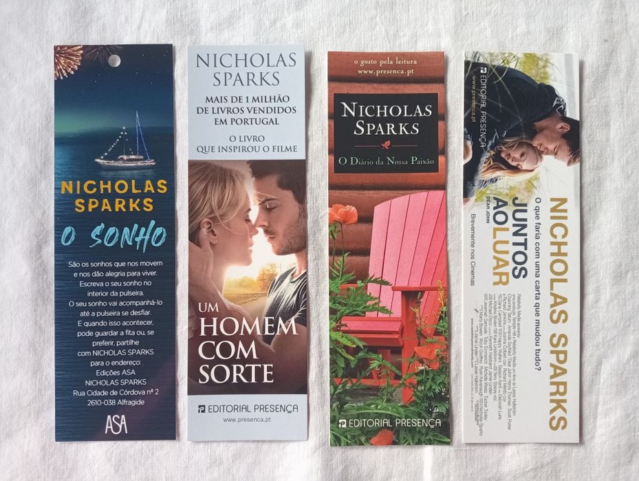 10 Marcadores de Livros Nicholas Sparks