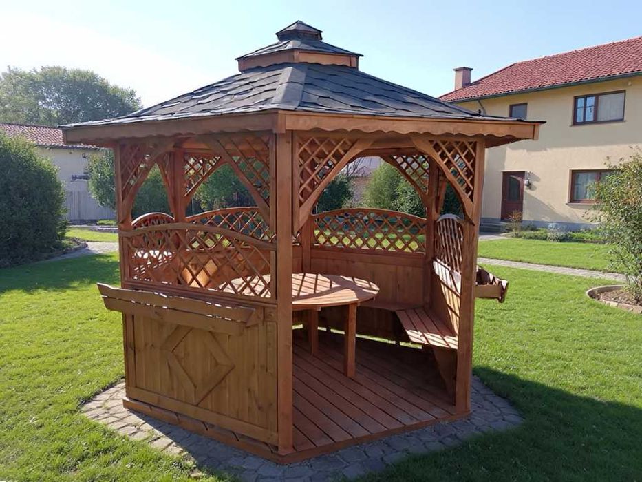 Altanka 27 3,2m Ozdobna | Gont, Impregnacja, Meble, Podłoga |PRODUCENT