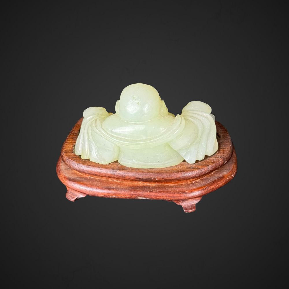 Figurka budda azja chiny Jadeit/nefryt na podstawce B41/61813
