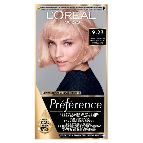 L'Oreal Paris Preference farba do włosów 9.23 Bardzo Jasny Blond