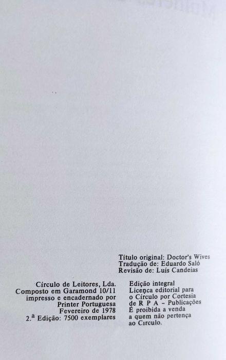 Mulheres de Médicos, de Frank G. Slaughter