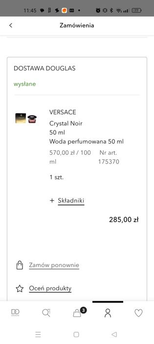 Perfumy Versace Crystal Noir woda perfumowana 50ml