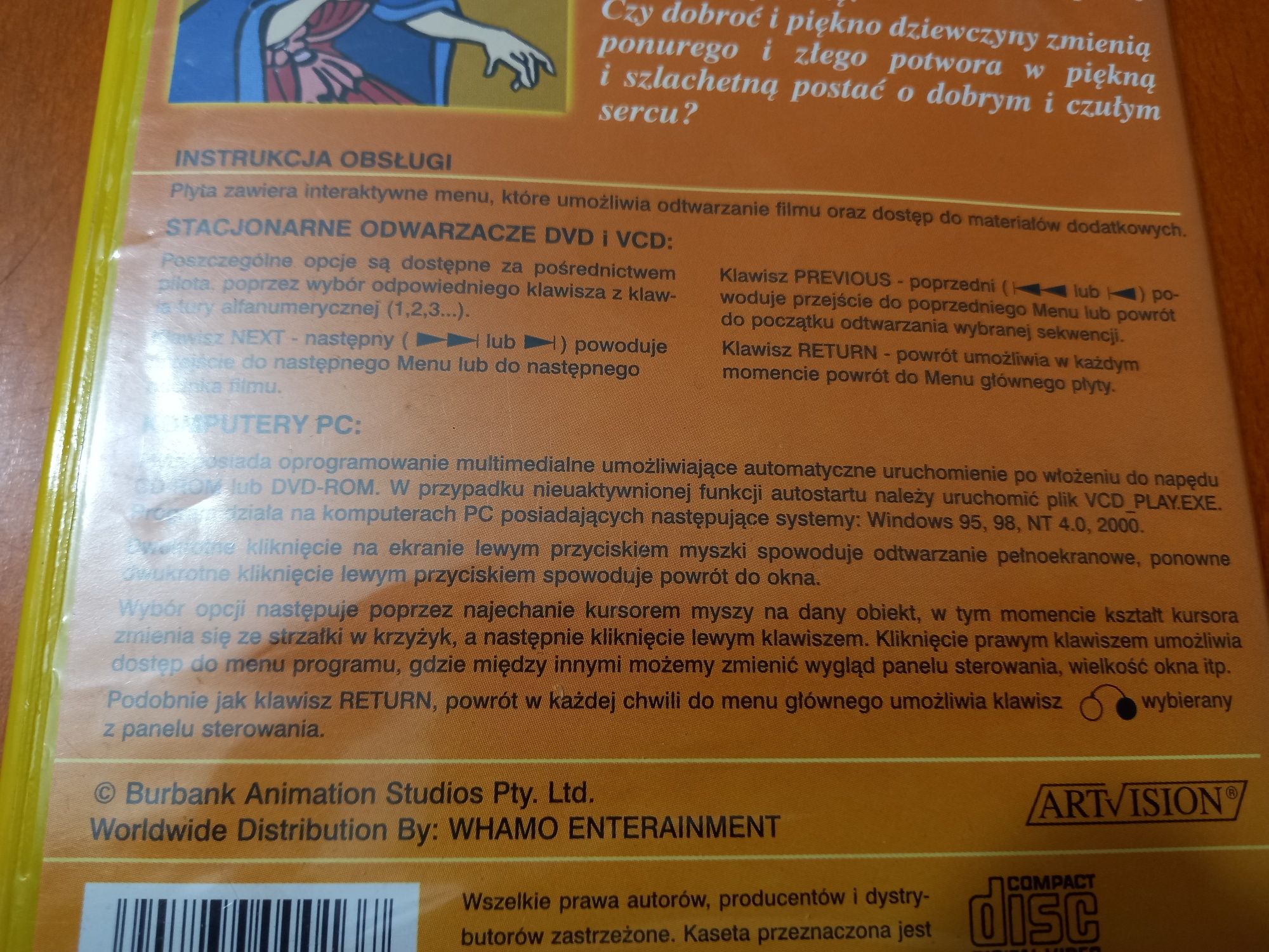 Film Piękna i Bestia Video CD