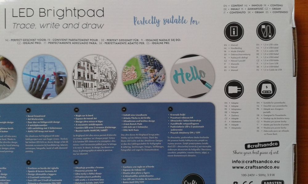 tablica podświetlana led a4 do kopiowania