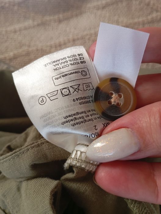 H&M XS-S Bawełniany NOWY kombinezon zieleń khaki