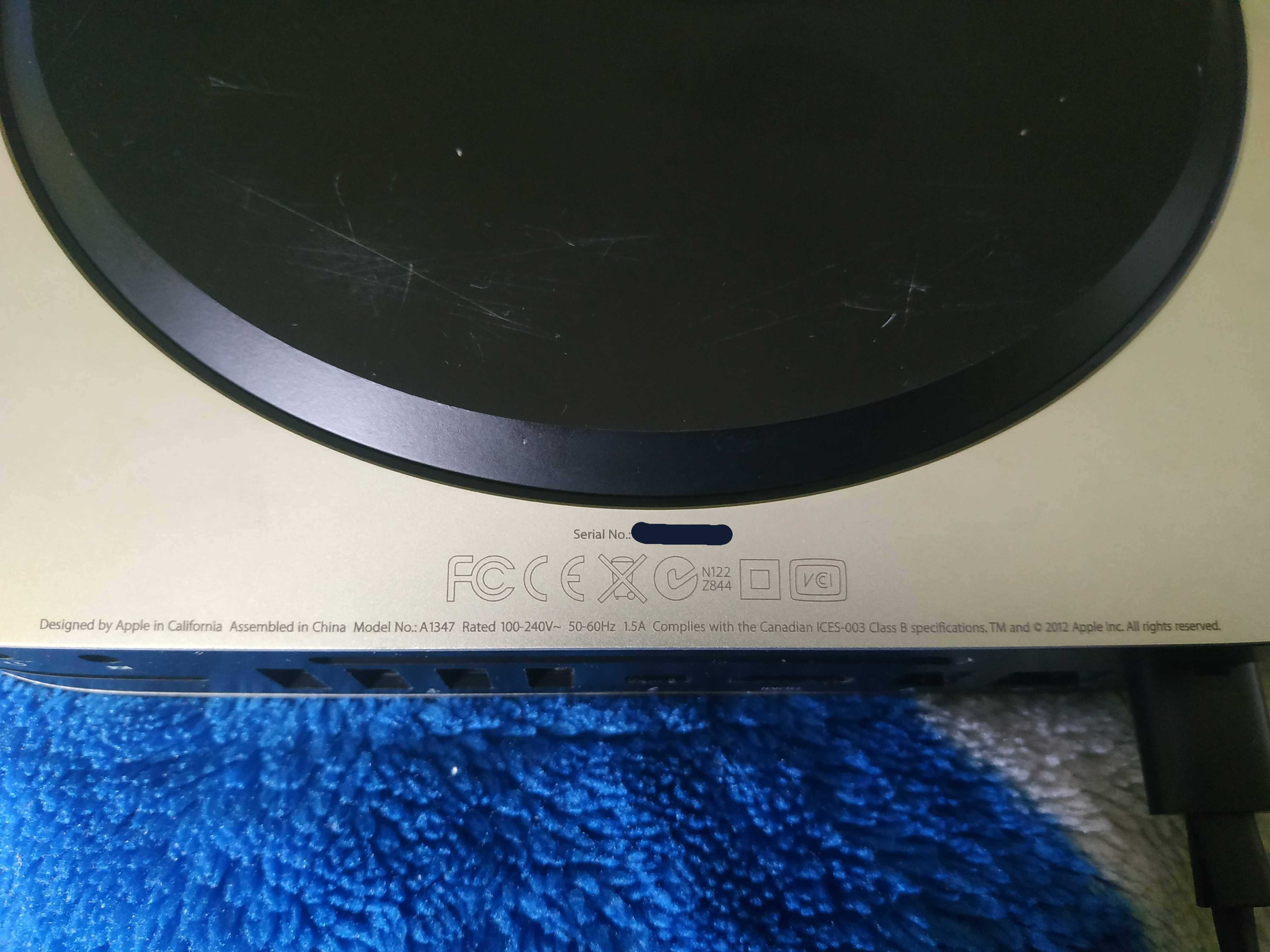 Apple Mac Mini late 2012, macOS Catalina, 500GB dysk, 4GB RAM