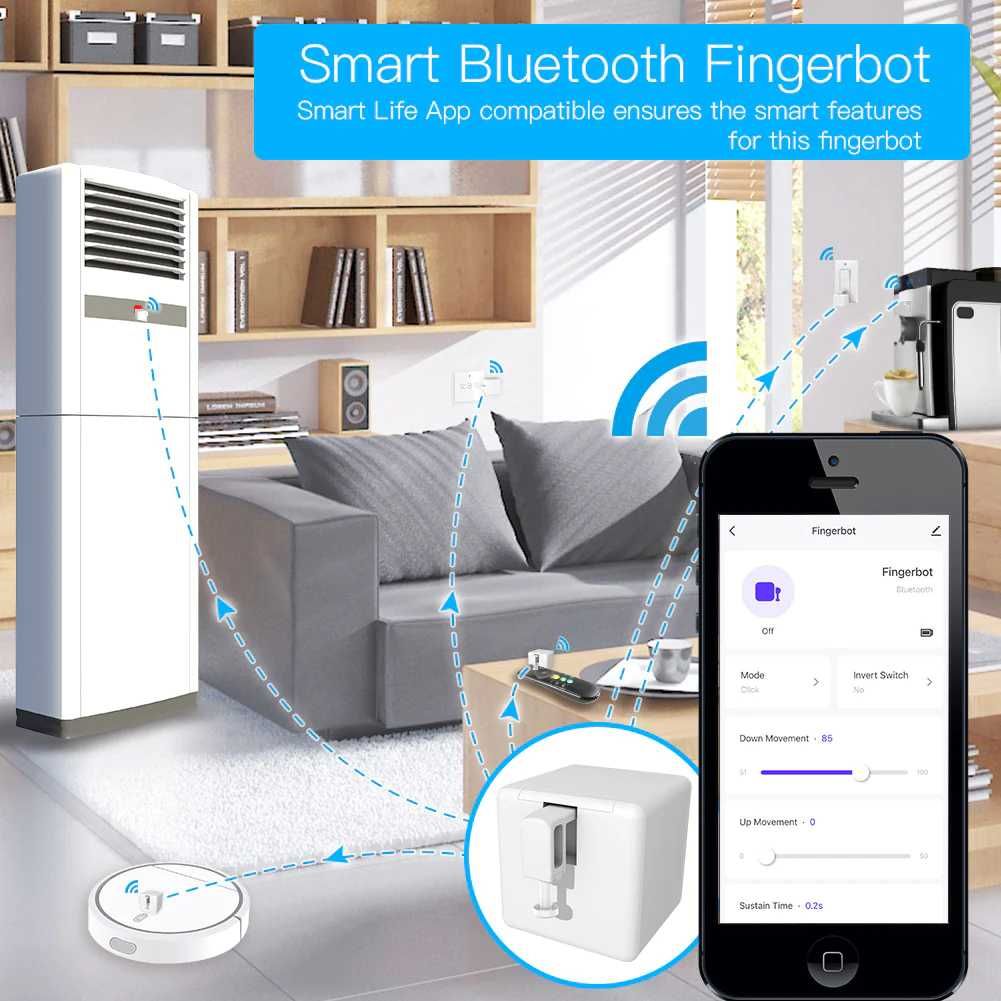 Interruptor Fingerbot para Ligar e Desligar botões _ Casa Inteligente