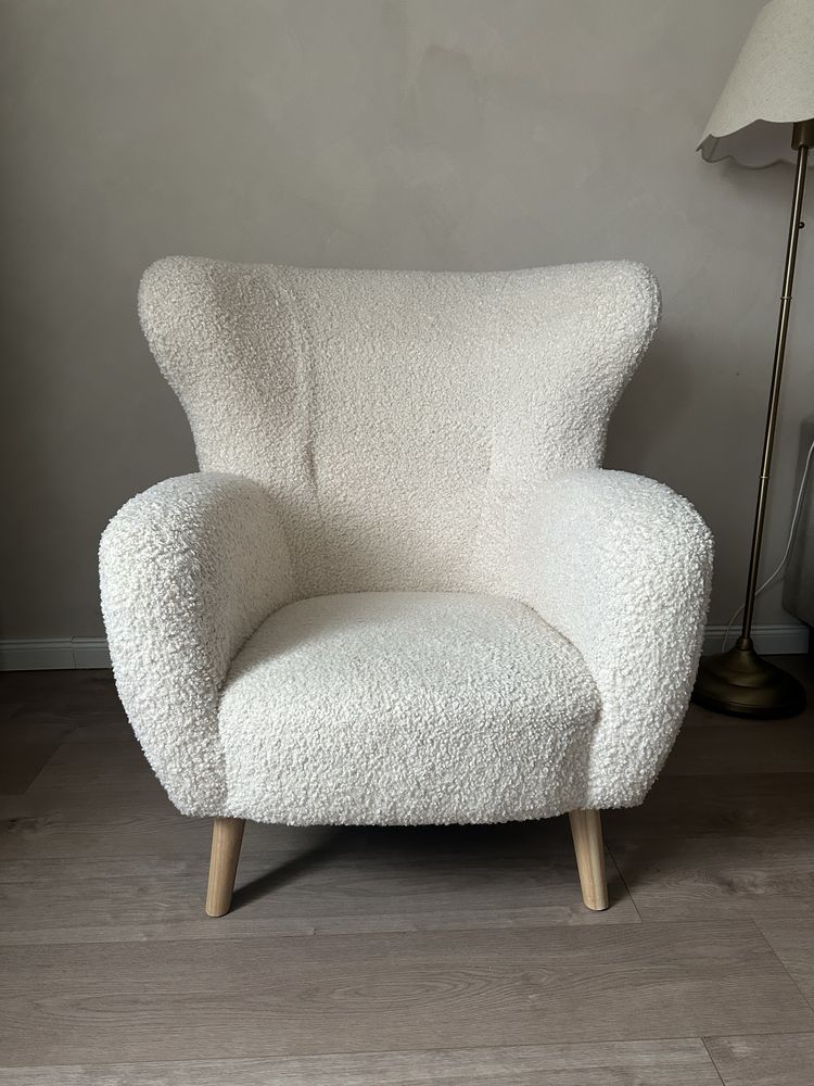 Fotel teddy boucle bukla jysk