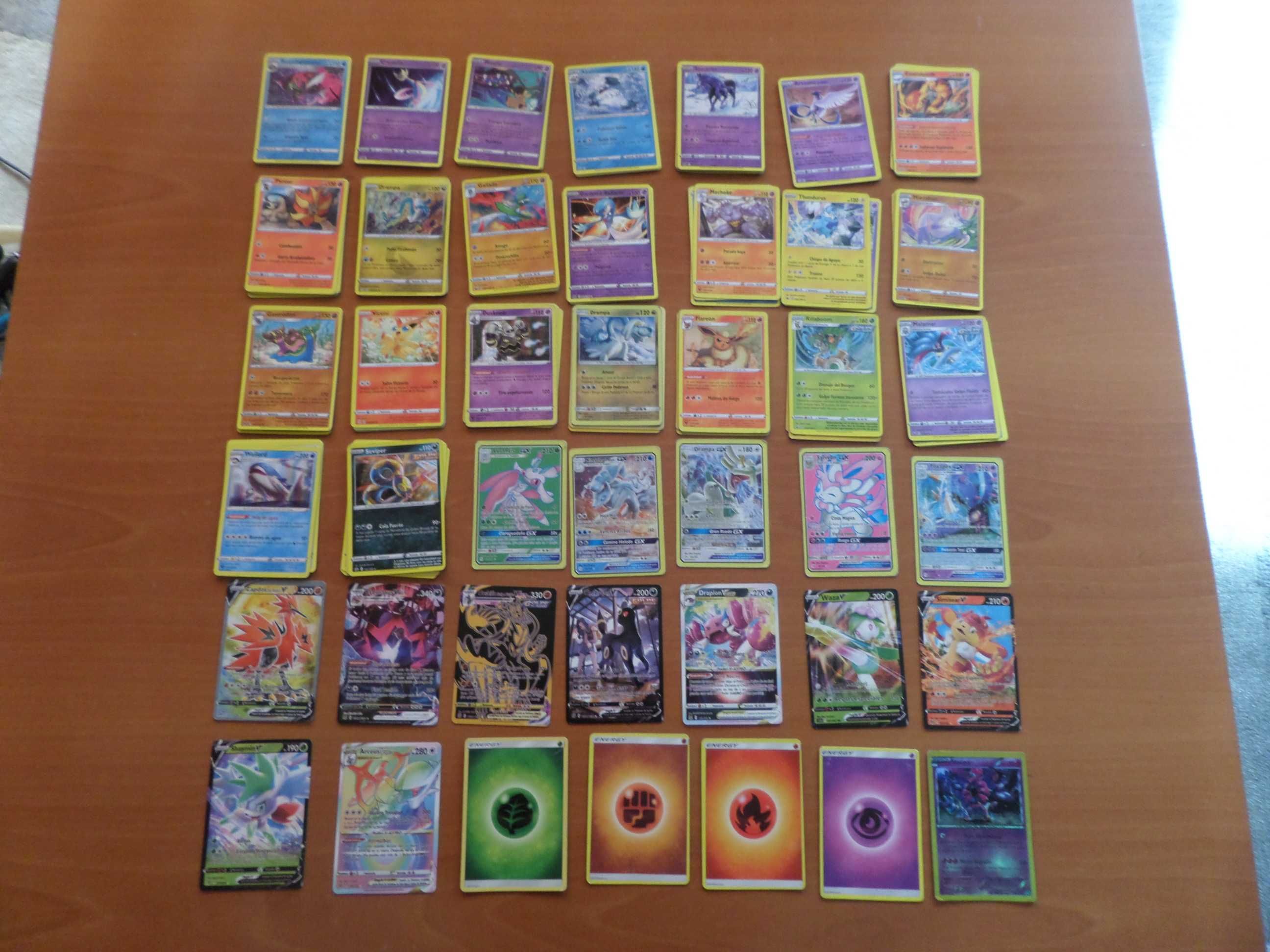 CL# - Lote de 120 Cartas Pokemon Espanholas + 4 Energias