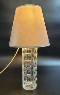 Lampa stojąca, szklana podstawa  lata 70te 70te