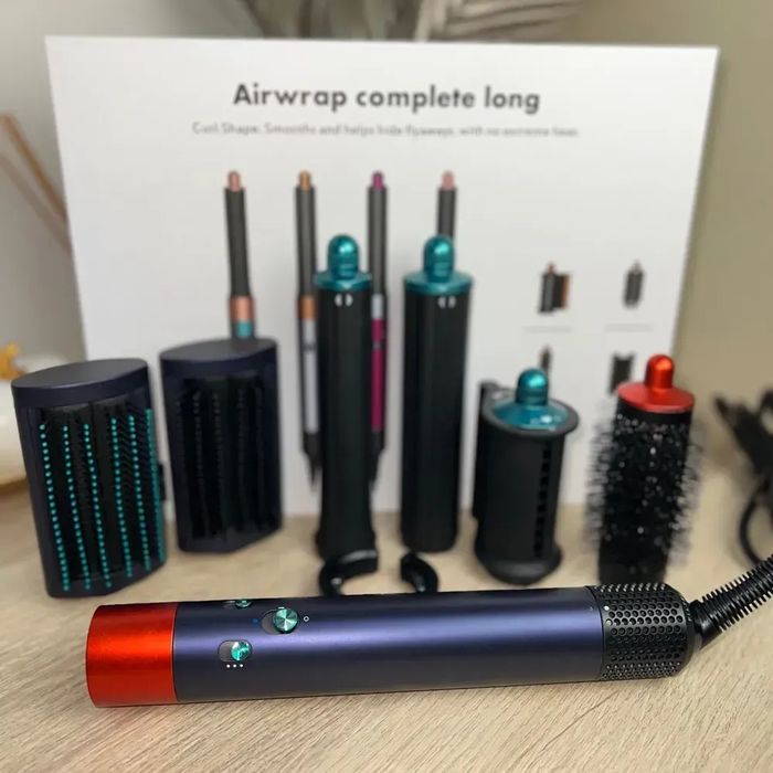 Стайлер Dyson Airwrap Complete 6 насадок, Blue/Orange Дайсон синій