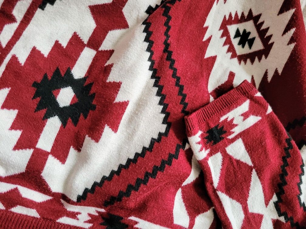 Sweter/Ponczo w azteckie wzory – H&M