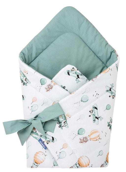 Śliczny Rożek Niemowlęcy Bawełna 100% 80x80cm - Jukki - Balloon Travel