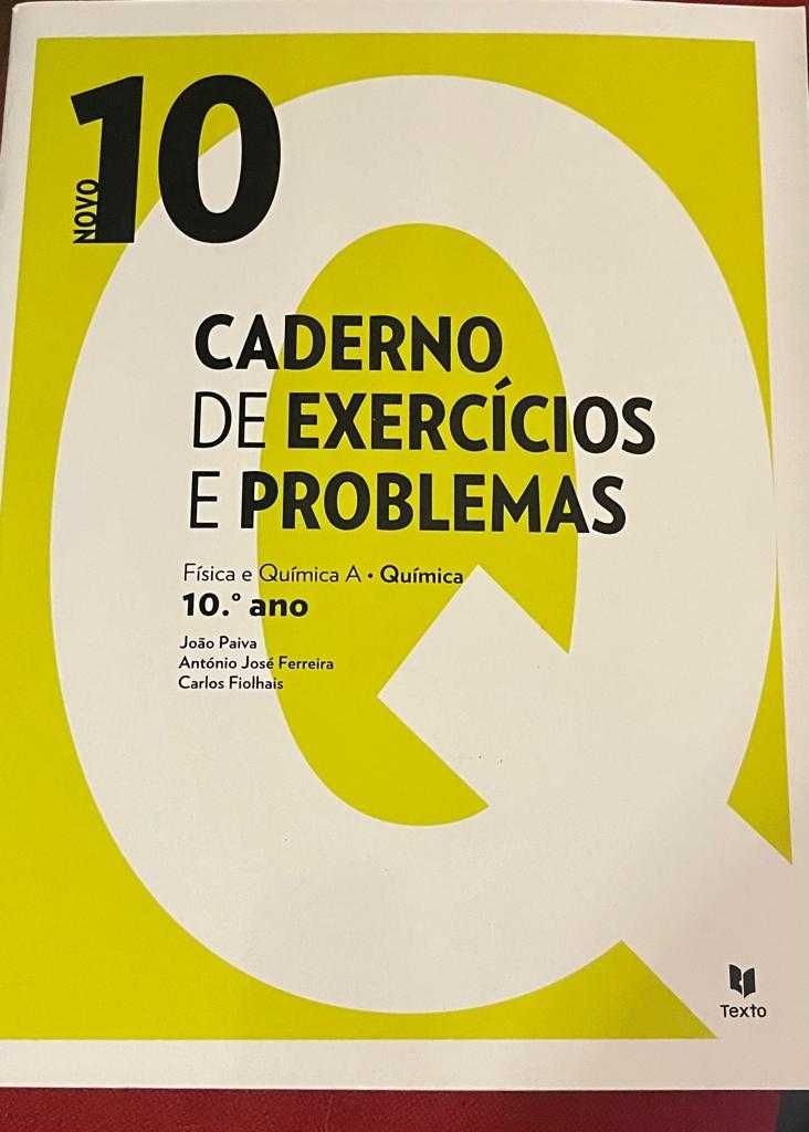 Manuais e cadernos de atividades 10Q e 10F de Fisica e Quimica 10° ano