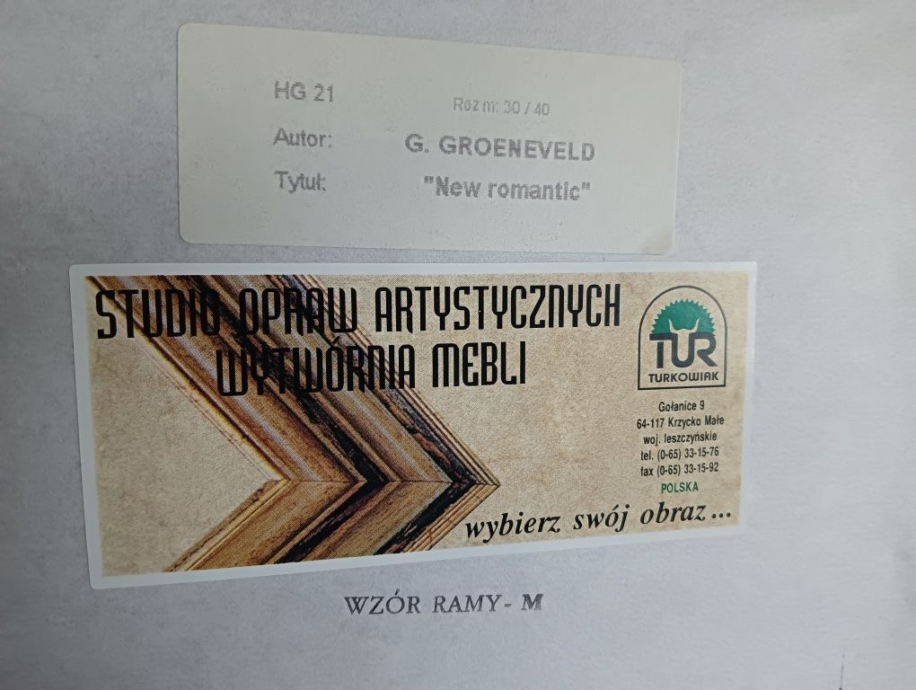 Dwie reprodukcje obrazów olejnych.