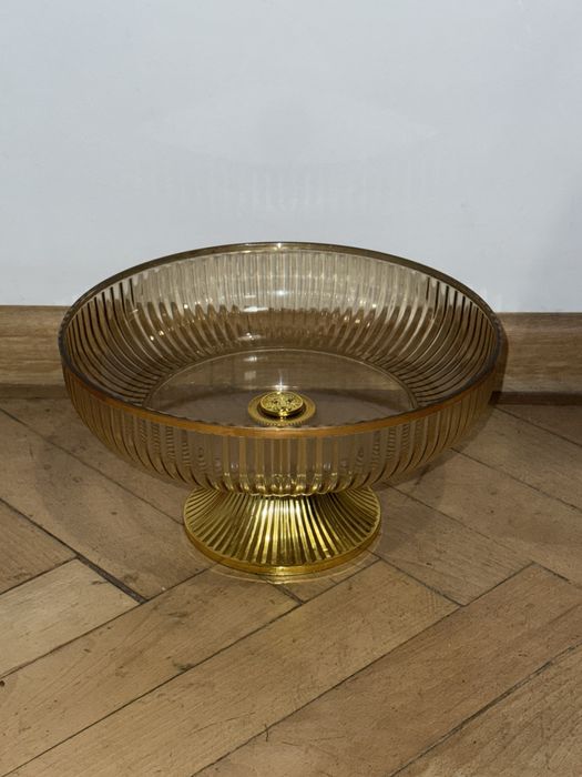 Złota patera art deco