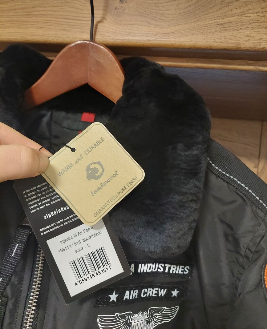 Kurtka bomberka pilotka Alpha Industries Injector III Air Force r. L