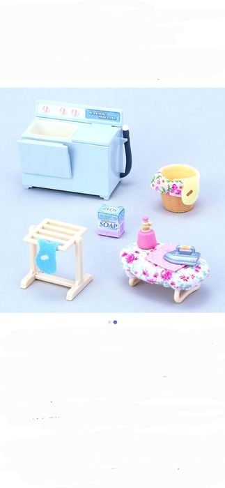 Sylvanian Families.Кровать.Набор стирка-глажка,коляска