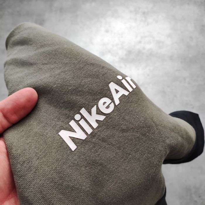 MĘSKA Bluza Dwa-Kolor Nike Czarna Oliwka AIR Max Bawełna Casual Sport