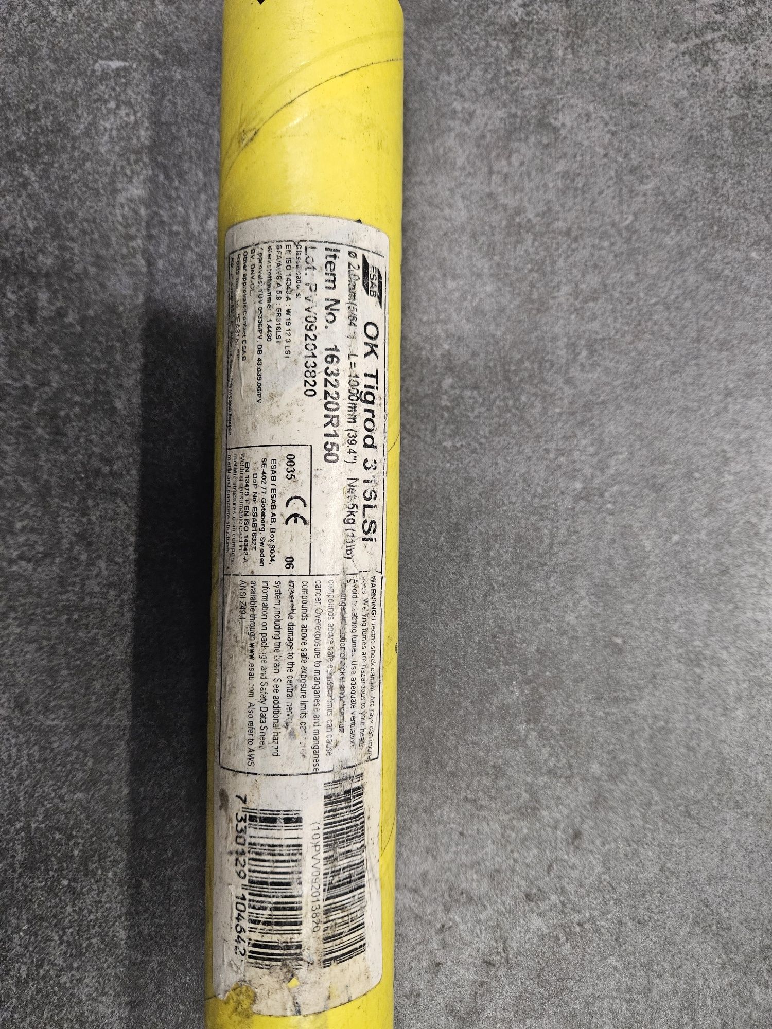 Tig rod  316LSi fi 2mm do nierdzewki  około 5kg