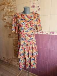 Винтажное нежное платье Dorothy Perkins с воланом в цветы