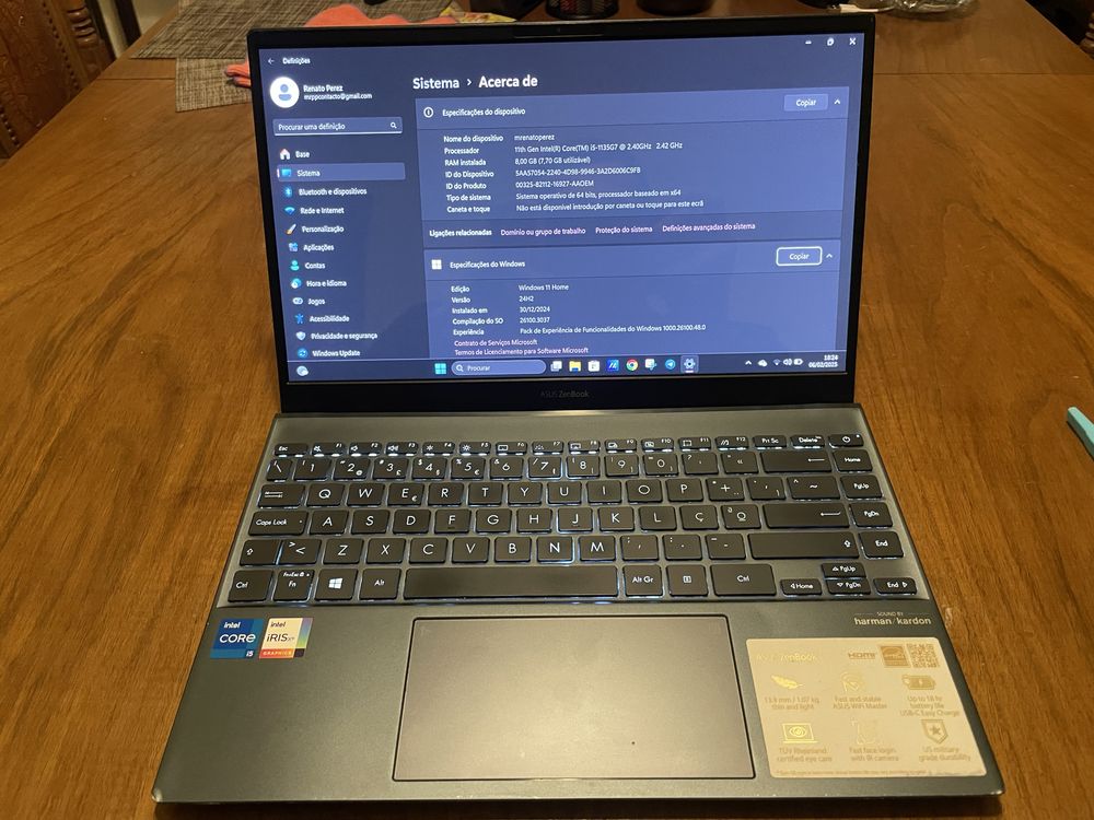 Notebook ASUS Zenbook 2022