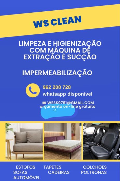 Ws clean limpeza de estofos em geral ..,#