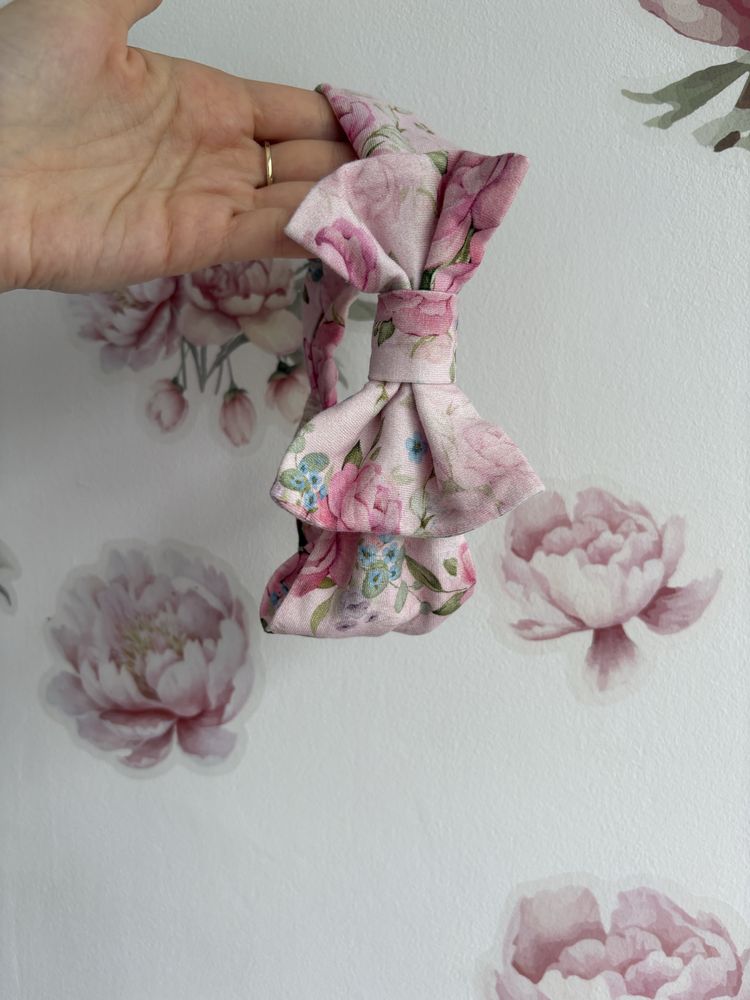 Opaska dla dziewczynki handmade haydi kwiatowy wzor