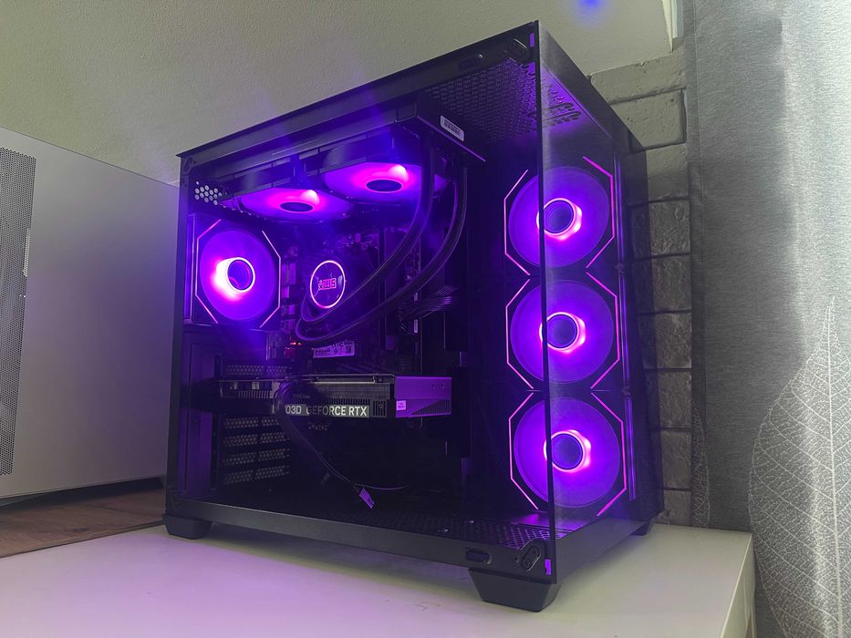 Nowy Komputer Gamingowy RTX 5060 Ryzen 5 FV23% 16gb RAM Akwarium Aio