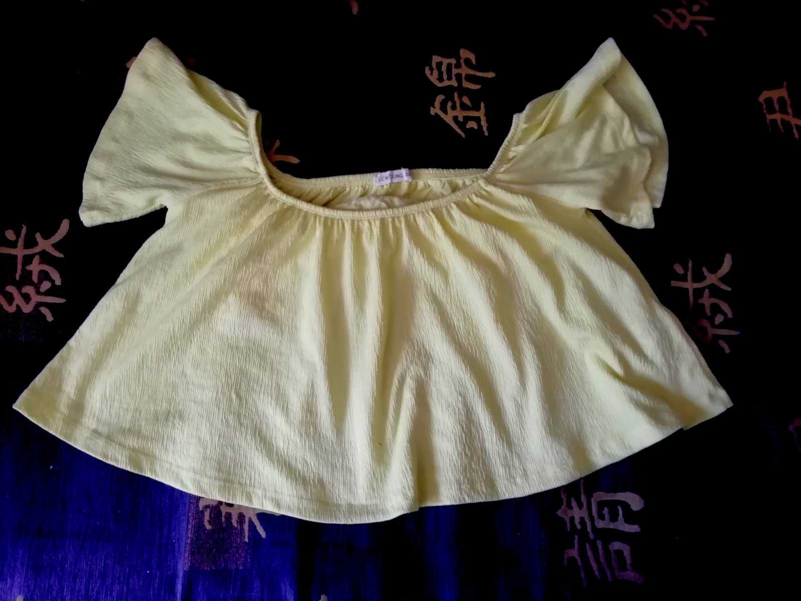 Блузка  - топ желтая  для девочки