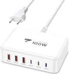 Ładowarka sieciowa, stacja ładowania 6w1 100W USB C szybkie ładowanie