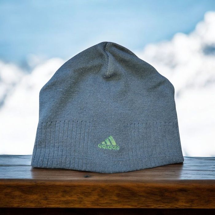 Markowa ciepła czapka na zimę Adidas r XL szara