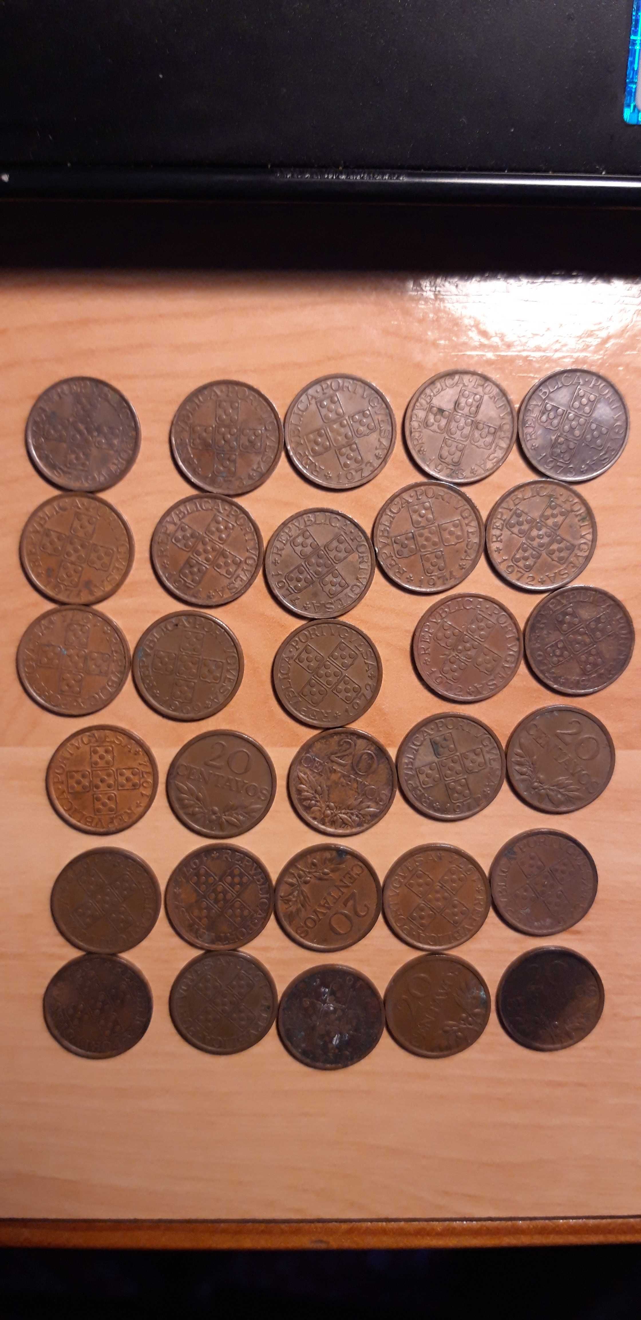 Moeda 20 Centavos Bronze República 1969, 1970, 1972, 1973, 1974