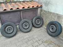 Jantes de ferro 13" com Pneus 165/70R13 Furaçao 4/100
