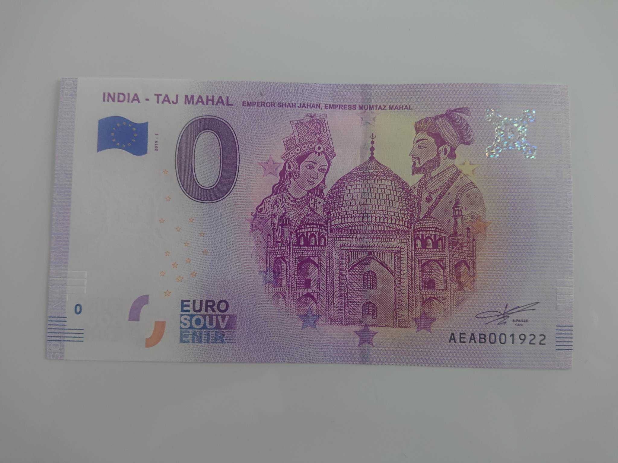 0 Euro INDIE - TAJ MAHAL Empress Shah Jahan, cesarzowa mumtaz mahal