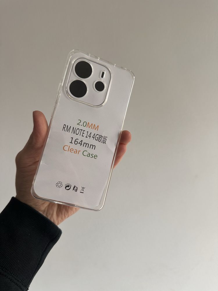Etui plecki przeźroczyste + SZKŁO hartowane do Xiaomi Redmi Note 14