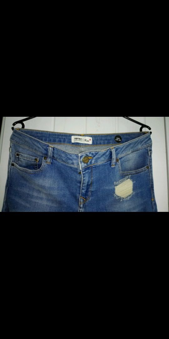 Koton Jeans dżinsy jeansy niebieskie przetarcia W30 L30