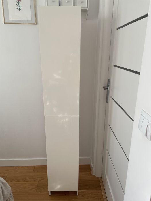 Szafka łazienkowa biała, biały słupek łazienkowy