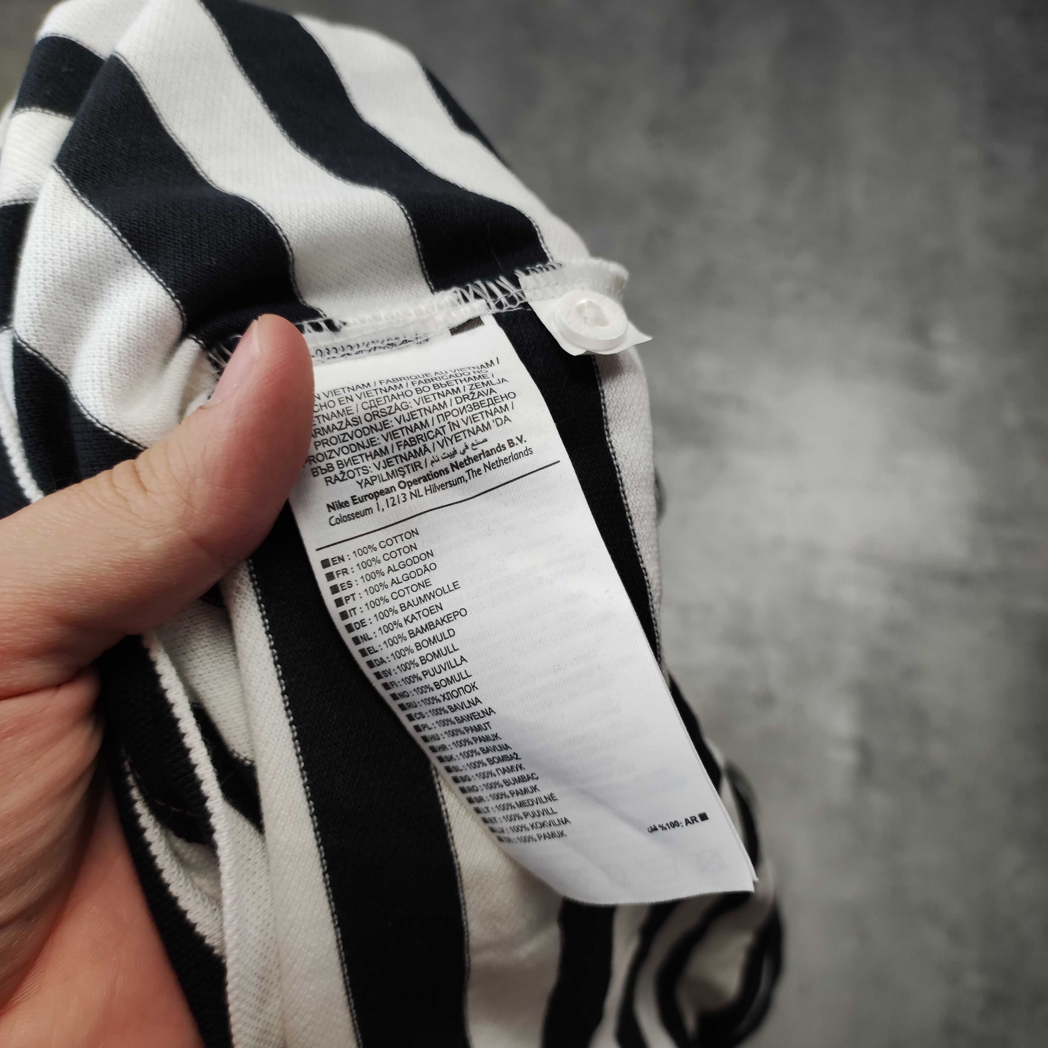 MĘSKA Koszulka Polo PREMIUM Bawełna Małe Logo Haft Nike Paski Sport