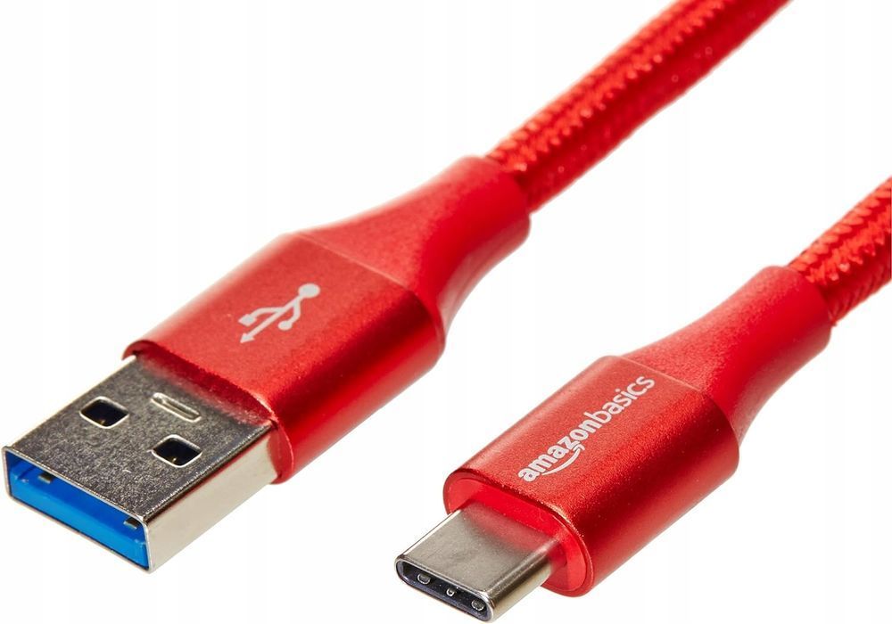 amazon basics kabel usb type-c do type-a 3.1 gen 2 czerwony opis