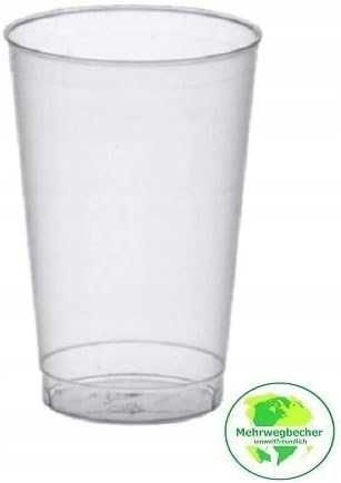 KUBEK 0,2L TRANSPARENTNY plastikowy 100 sztuk RED PLAST