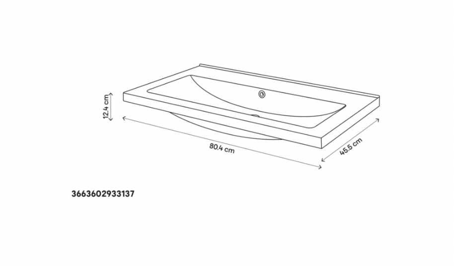 Nowa Umywalka Ceramiczna GoodHome Nira 81 cm z syfonem